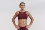 ノブル ハイネック スポーツブラ（プラッシュヘザー） ワインヘザー
