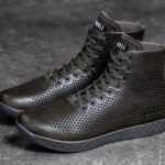 ノブル メンズ ハイトップ レザー トレーナー オリーブ