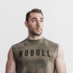 ノーブル メンズ ノースリーブ Tシャツ (カモ) アーミー