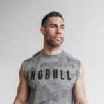 ノーブル メンズ ノースリーブ Tシャツ (カモ) グレー
