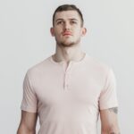 ノーブル メンズ ライトウェイト ヘンリー Tシャツ ダスティ
