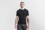 ノーブル メンズ ライトウェイト ヘンリー Tシャツ ブラック - 画像 (4)