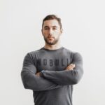 ノーブル メンズ ロングスリーブTシャツ チャコール