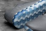 ノーブル レディース トレーナー ダークグレー ブルー パッチワーク - 画像 (6)