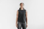 ノーブル レディース ヘビーウェイト ノースリーブ Tシャツ ブラック - 画像 (3)