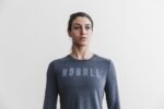 ノーブル レディース ロングスリーブ Tシャツ ネイビー - 画像 (2)