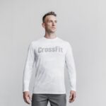 Nobull メンズ クロスフィット ロングスリーブ Tシャツ (迷彩) ホワイト