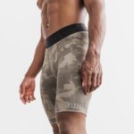 Nobull メンズ コンプレッション ショート 9" (コンチネンタル カモ) ロック