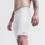 Nobull メンズ コンプレッション ショート 9インチ ホワイト