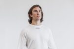 Nobull メンズ ライトウェイト テクスチャード ロングスリーブ Tシャツ (迷彩) ホワイト