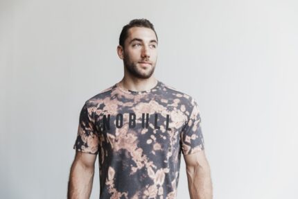 Nobull メンズ Tシャツ（タイダイ） タン＆ブラック