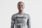 Nobull レディース クロスフィット ロングスリーブ Tシャツ (迷彩) グレー - 画像 (3)