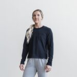 Nobull レディース ヘビーウェイト ロングスリーブ ポケット ボクシー ティー インク