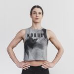 Nobull レディース マッスルタンク (水彩花柄) グレー