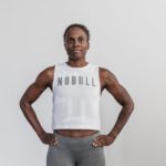 Nobull レディース マッスルタンク (迷彩) ホワイト