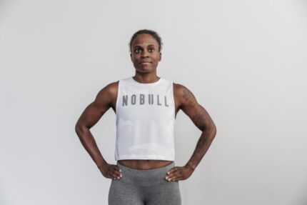 Nobull レディース マッスルタンク (迷彩) ホワイト