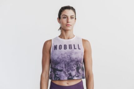 Nobull レディース マッスルタンク（浸染） 藤