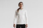 Nobull レディース ライトウェイト テクスチャード ロングスリーブ Tシャツ (迷彩) ホワイト