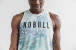 Nobull レディースハイネックタンクトップ（水彩花柄）ミスト