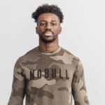 NobullメンズロングスリーブTシャツ（カモ）ロック