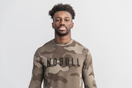 NobullメンズロングスリーブTシャツ（カモ）ロック
