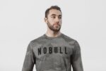 NobullメンズロングスリーブTシャツ（迷彩）グレー