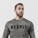 NobullメンズロングスリーブTシャツ（迷彩）グレー