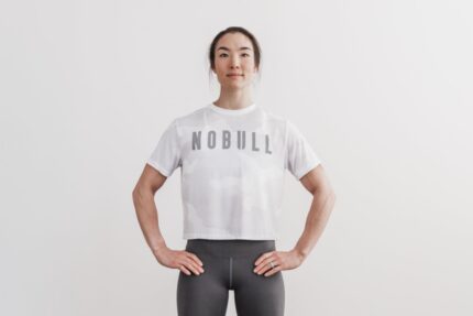 Nobullレディースボクシーティー（カモ）ホワイト