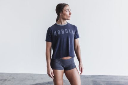NobullレディースボクシーTシャツネイビー