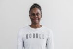 NobullレディースロングスリーブTシャツ（迷彩）ホワイト